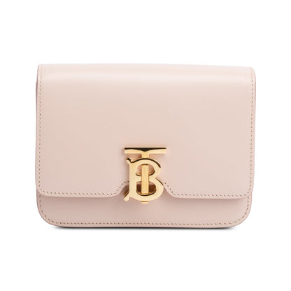 Burberry 2022 Pink Smooth Calfskin Leather Small  TB Crossbody Bag
