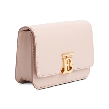 Burberry 2022 Pink Smooth Calfskin Leather Small  TB Crossbody Bag