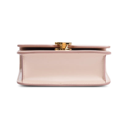 Burberry 2022 Pink Smooth Calfskin Leather Small  TB Crossbody Bag