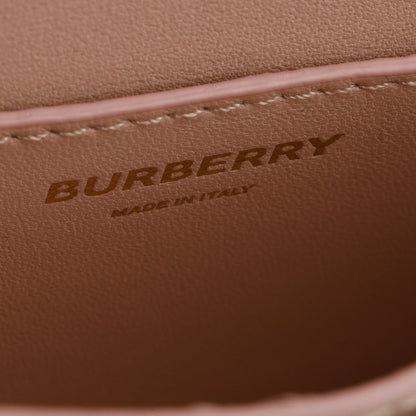 Burberry 2022 Pink Smooth Calfskin Leather Small  TB Crossbody Bag