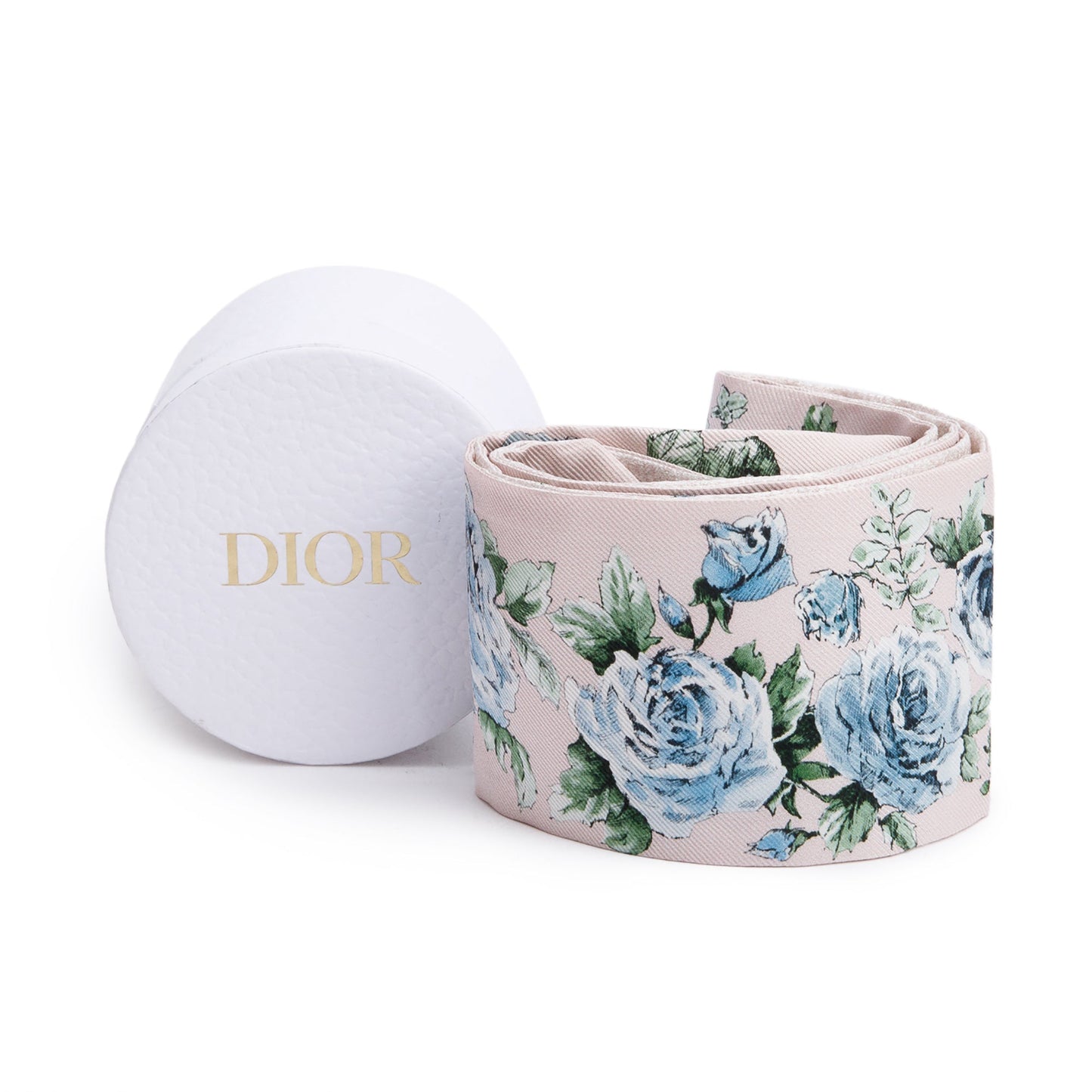 Christian Dior Pink Multicolor D-Floral Mitzah Silk Twilly