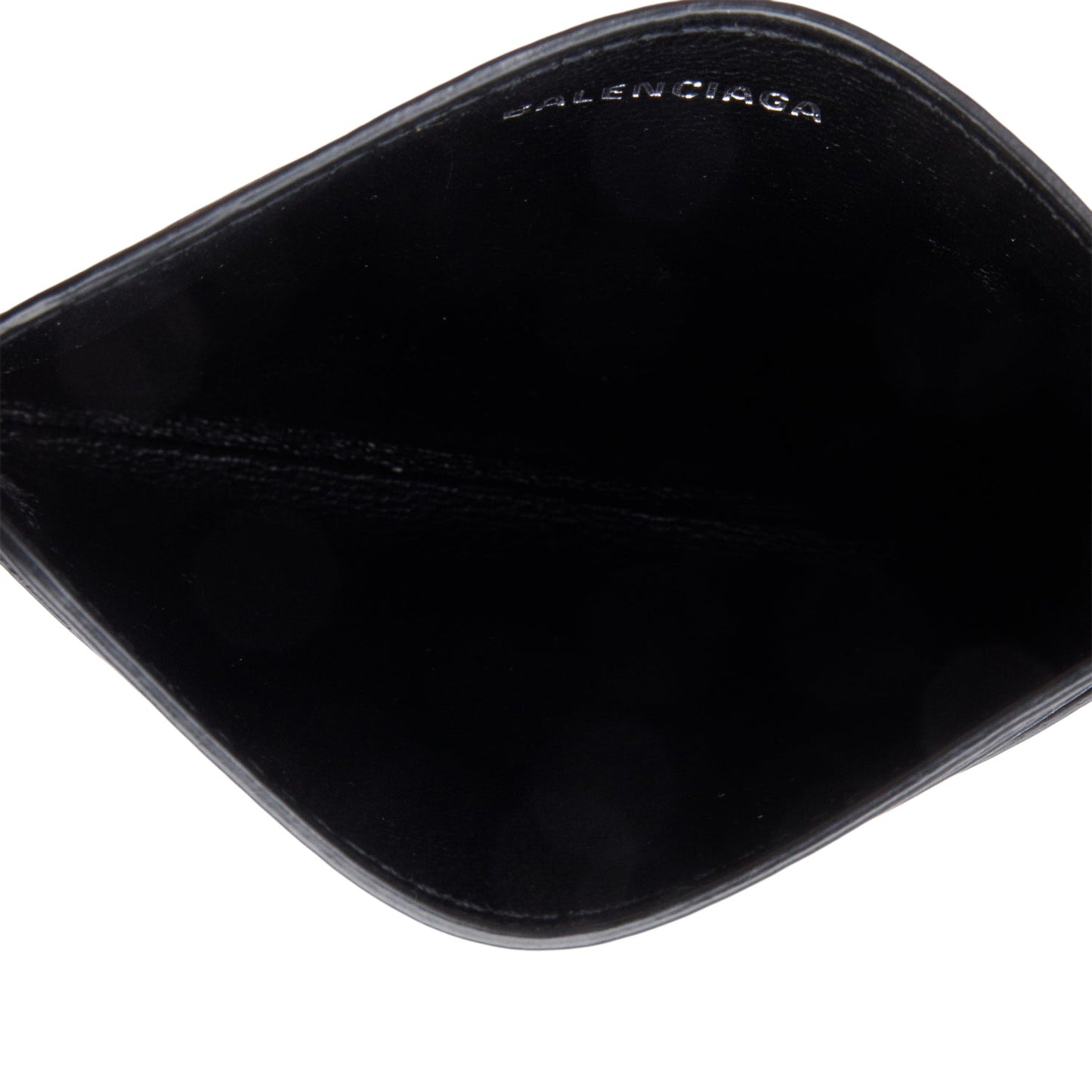 Balenciaga Black Calfskin Leather Cash Card Holder