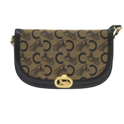 Luxury CELINE C Macadam Canvas Shoulder Bag Navy  60439