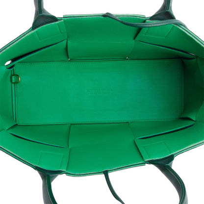 Bottega Veneta Green Maxi Intrecciato Leather Small Arco Tote