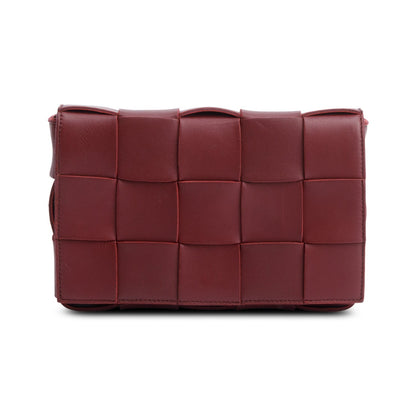 Bottega Veneta Burgundy Intrecciato Cassette Bag