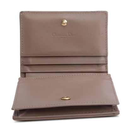 Christian Dior 2024 Neutral Cannage Lambskin Mini Lady Dior Gardenia Wallet