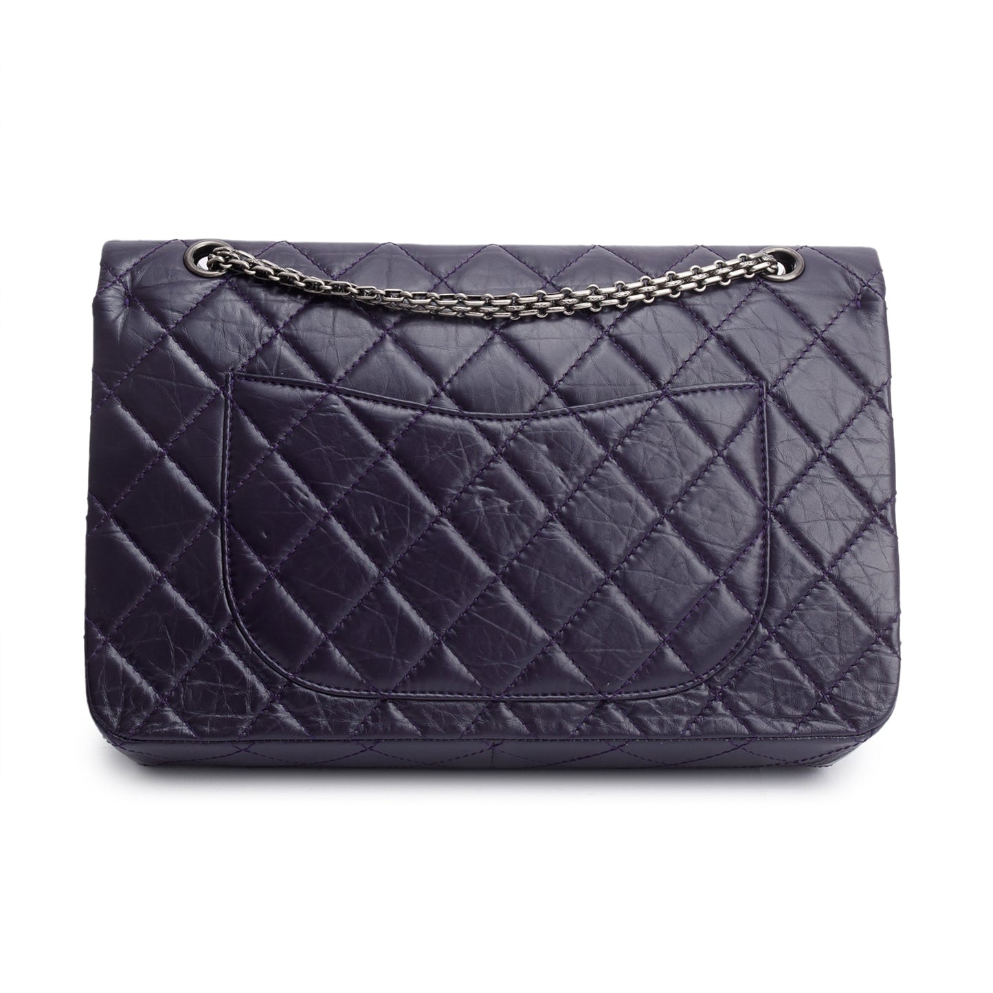 Chanel Purple Quilted Calfskin Leather 2.55 Reissue 227 Double Flap Bag