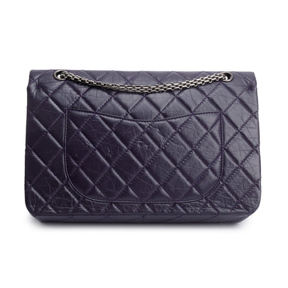Chanel Purple Quilted Calfskin Leather 2.55 Reissue 227 Double Flap Bag