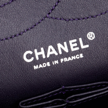 Chanel Purple Quilted Calfskin Leather 2.55 Reissue 227 Double Flap Bag