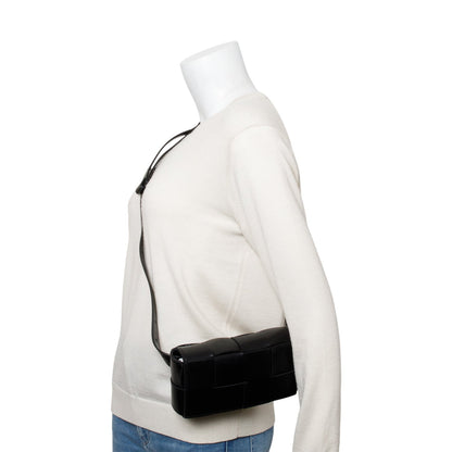 Bottega Veneta Black Nappa Leather Intrecciato Cassette Belt Bag