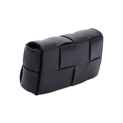 Bottega Veneta Black Nappa Leather Intrecciato Cassette Belt Bag