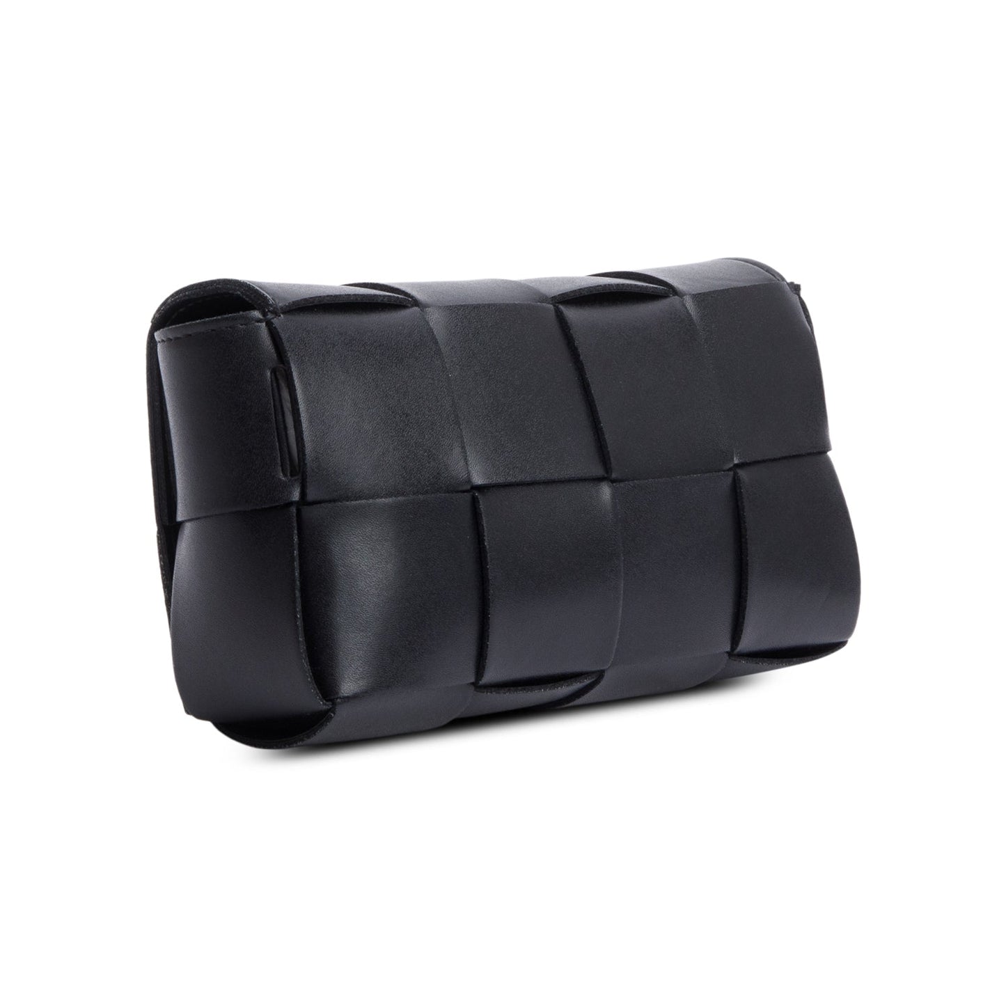 Bottega Veneta Black Nappa Leather Intrecciato Cassette Belt Bag