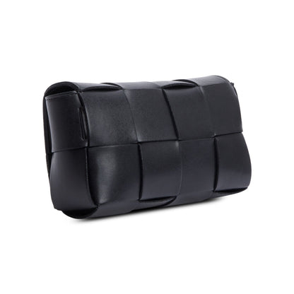 Bottega Veneta Black Nappa Leather Intrecciato Cassette Belt Bag