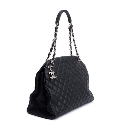 Chanel Black Caviar Leather Just Mademoiselle Large Bowler Bag