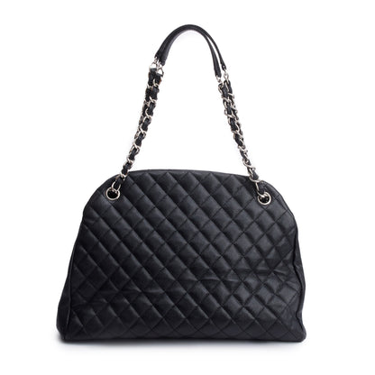 Chanel Black Caviar Leather Just Mademoiselle Large Bowler Bag
