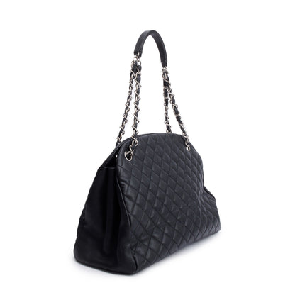 Chanel Black Caviar Leather Just Mademoiselle Large Bowler Bag