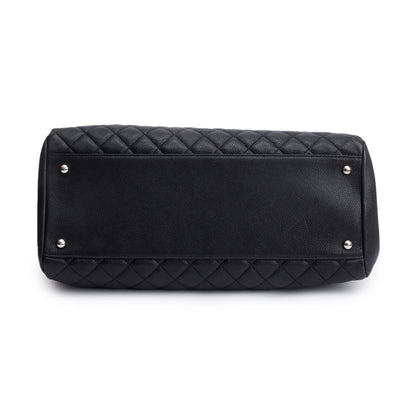 Chanel Black Caviar Leather Just Mademoiselle Large Bowler Bag