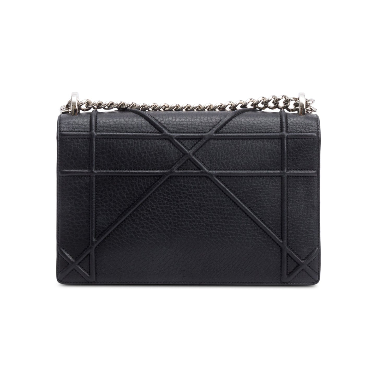 Christian Dior Black Calfskin Leather Medium Diorama Flap Bag