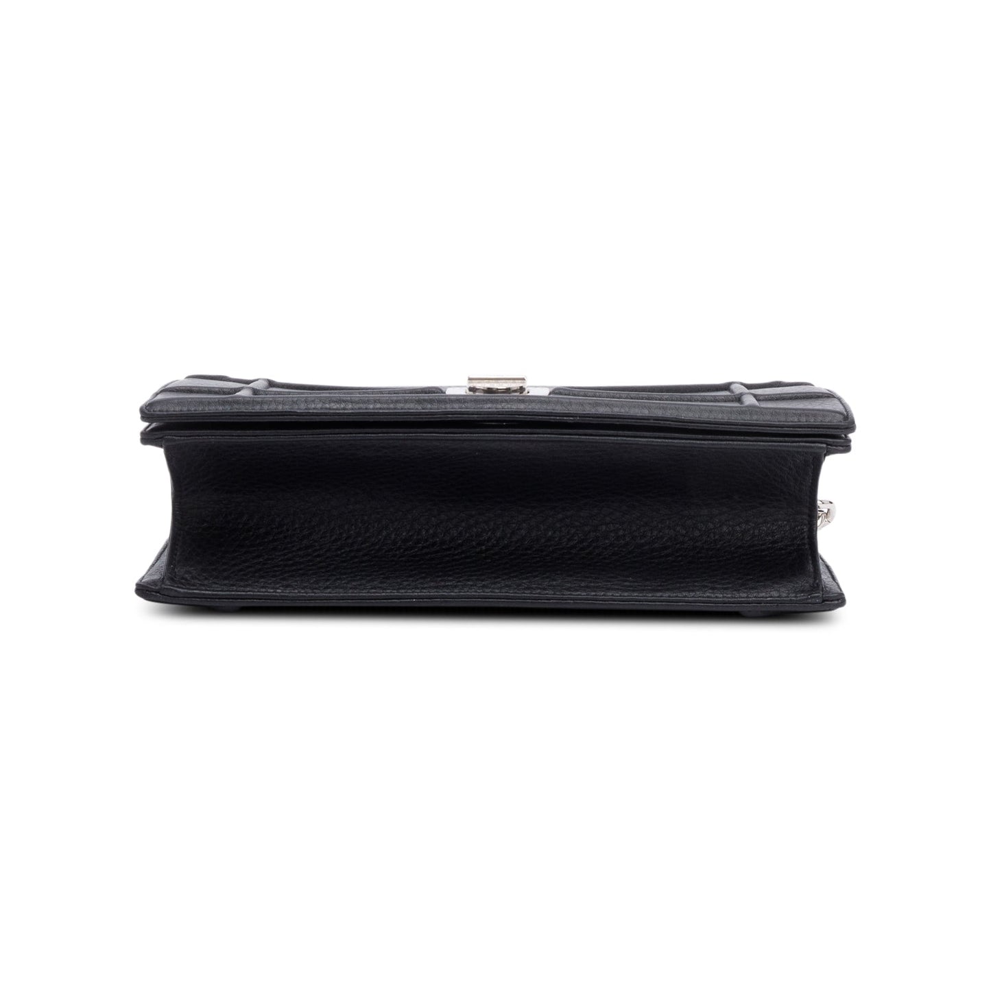 Christian Dior Black Calfskin Leather Medium Diorama Flap Bag