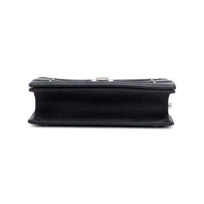 Christian Dior Black Calfskin Leather Medium Diorama Flap Bag