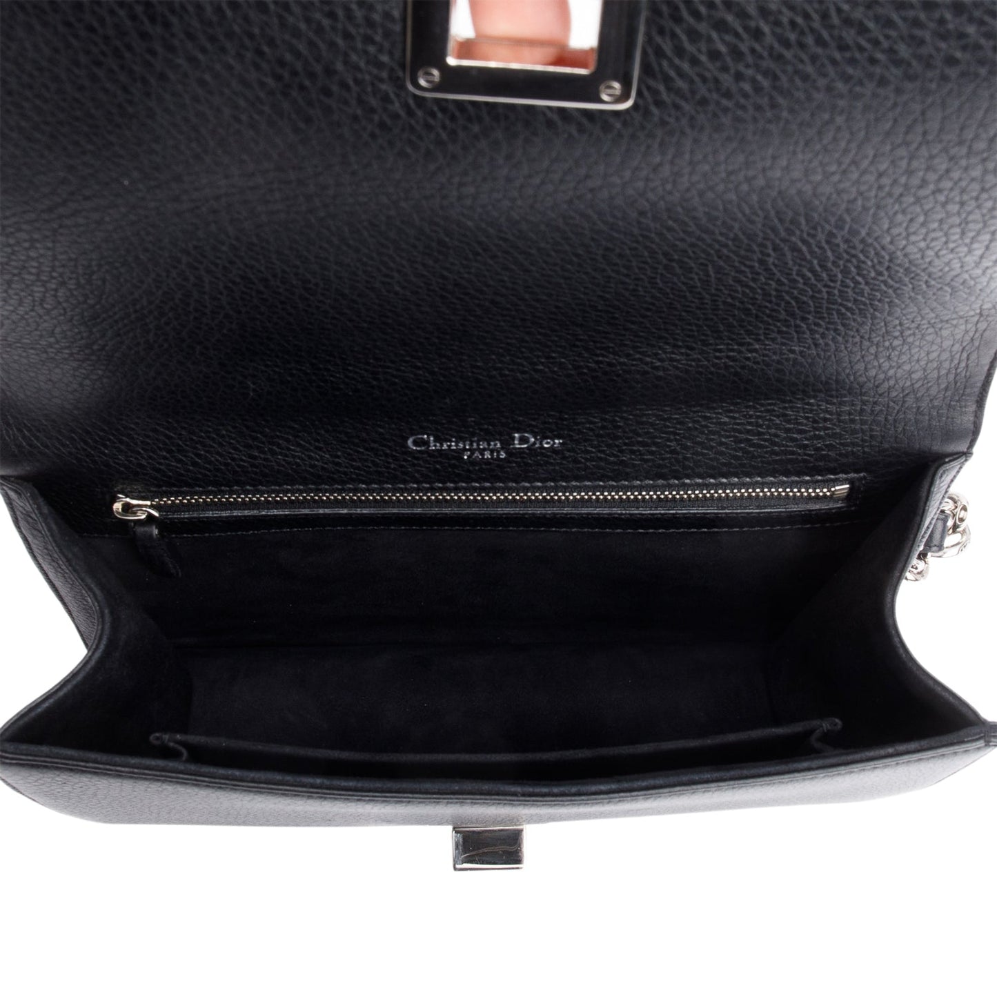 Christian Dior Black Calfskin Leather Medium Diorama Flap Bag