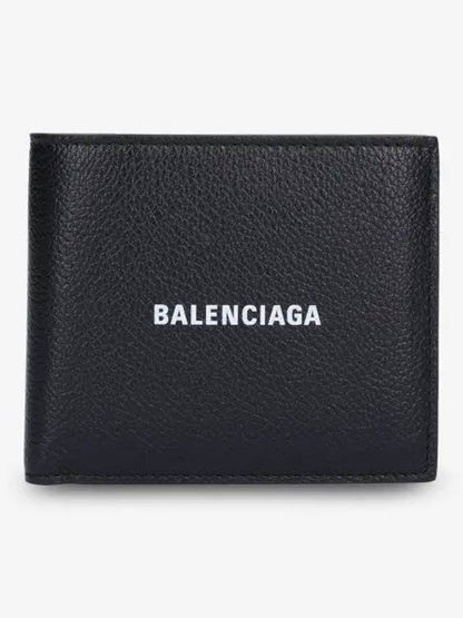 Luxury Balenciaga Trending 2025 Cash Square Folded Wallet Black