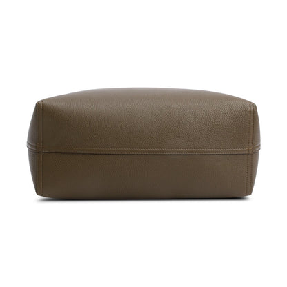 Fendi Grey Leather Medium Selleria Roll Tote