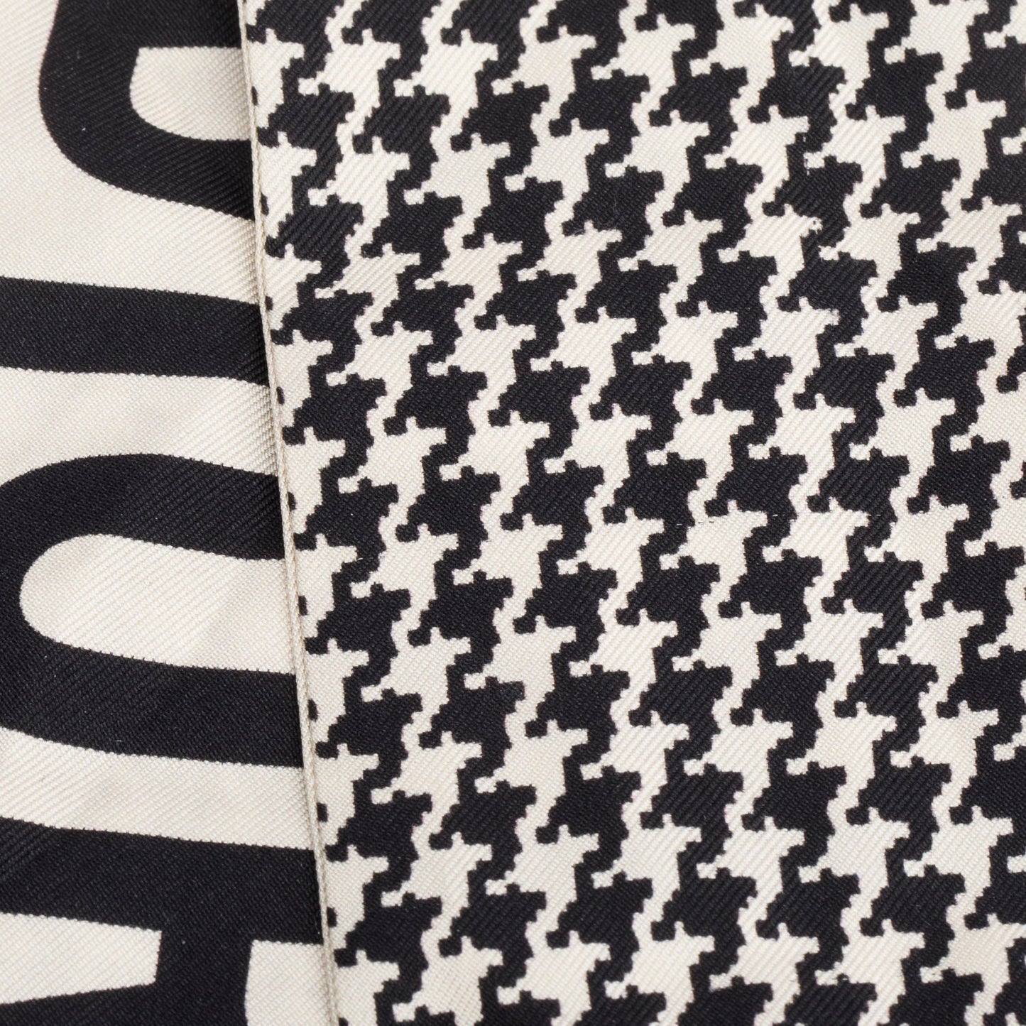 Christian Dior Black/White 30 Montaigne Mitzah Silk Twilly