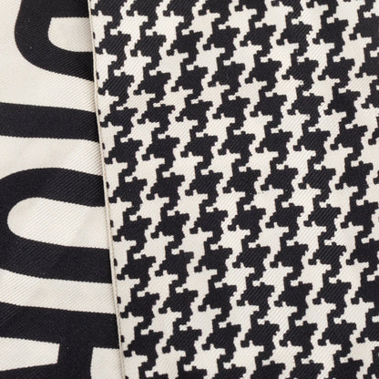 Christian Dior Black/White 30 Montaigne Mitzah Silk Twilly