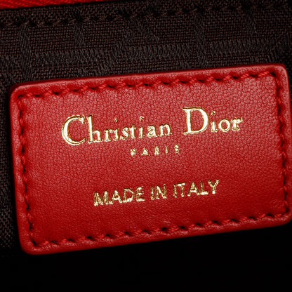Christian Dior Red Cannage Leather Mini Lady Dior Bag