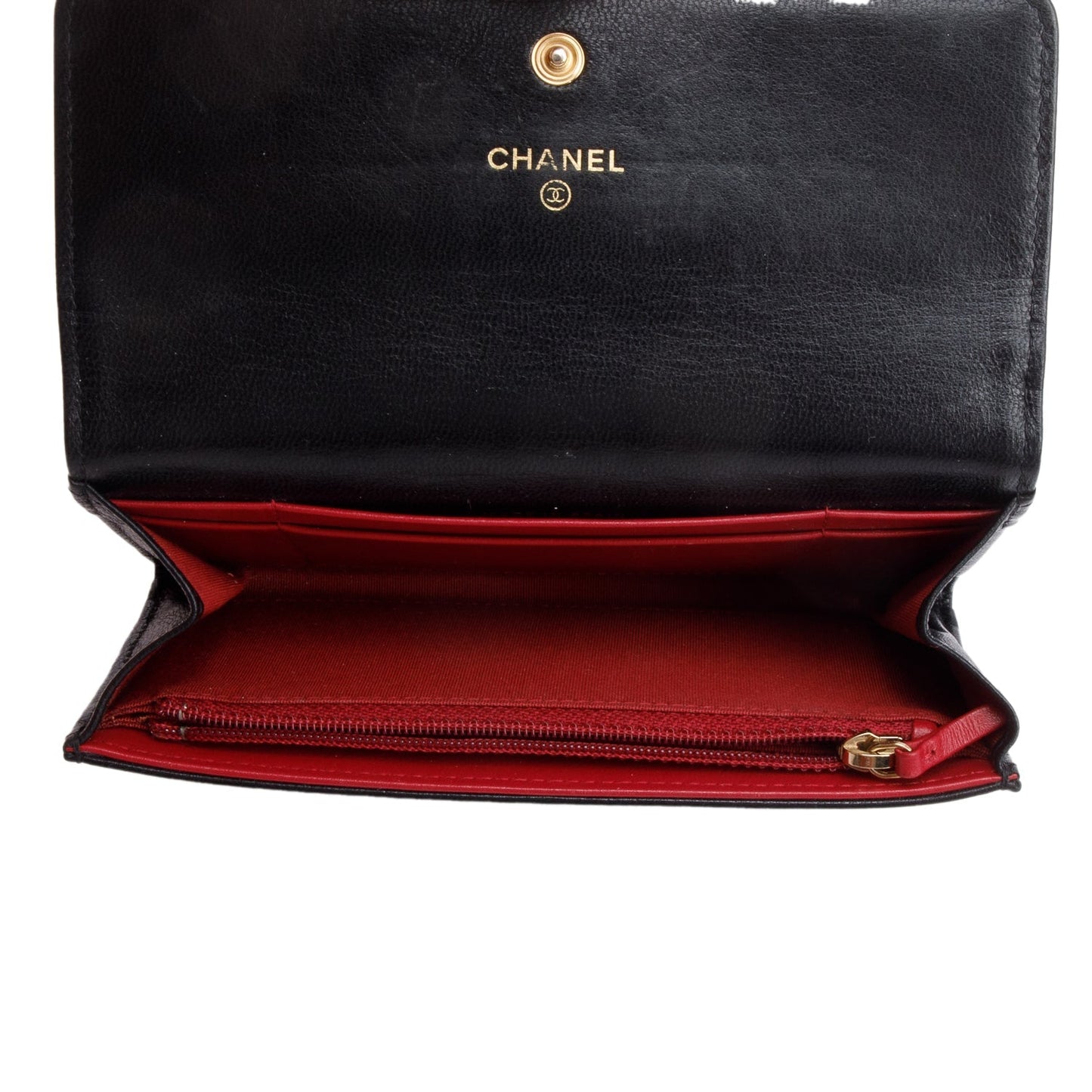 Chanel Black Leather 19 Flap Wallet