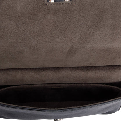 Fendi Black Multicolor Nappa Leather Hypnoteyes Double-Sided Face Chain Crossbody Bag