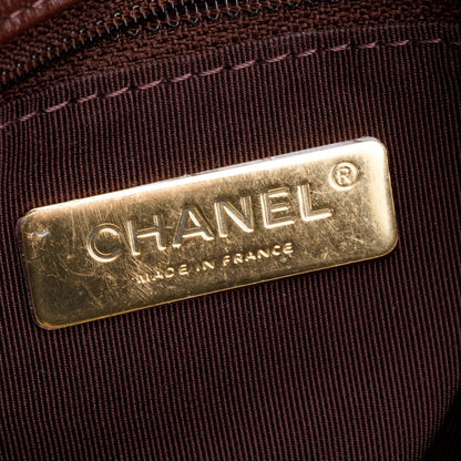 Chanel Burgundy 2020 Lambskin Leather Large 19 Flap Bag