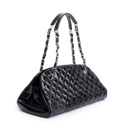 Chanel Black Quilted Leather Just Mademoiselle Medium Bowler Bag
