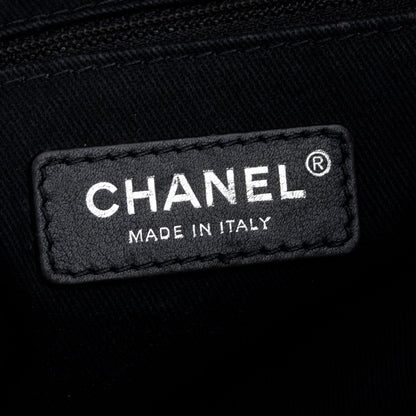 Chanel 2022 Navy Mixed Fibers Small Deauville Tote