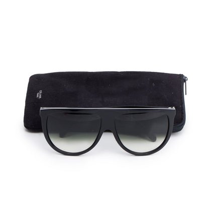 Celine CL41435/S Black Acetate Wayfarer Sunglasses