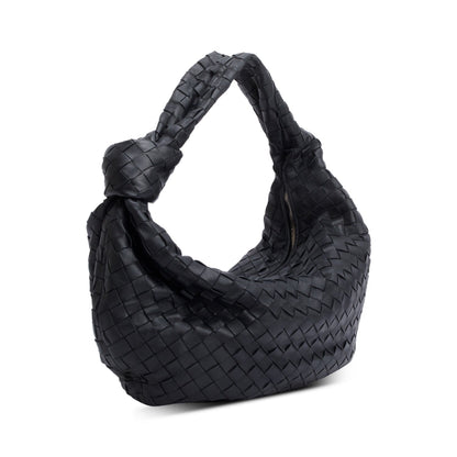 Bottega Veneta 2023 Black Intrecciato Leather Small Jodie Bag