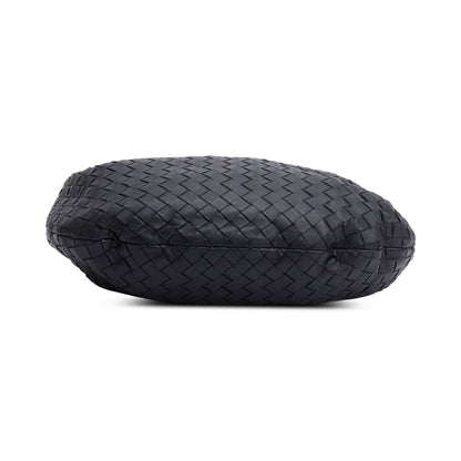 Bottega Veneta 2023 Black Intrecciato Leather Small Jodie Bag