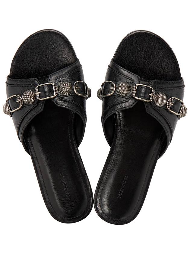 Luxury Balenciaga Trending 2025 Cagole Flat Slipper Black