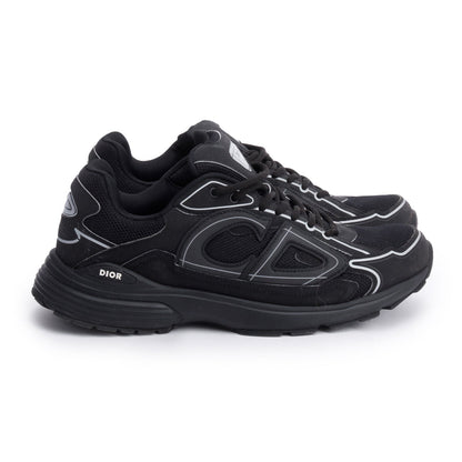 Christian Dior Black/Grey Mesh Technical Fabric B30 Sneakers, Size 413
