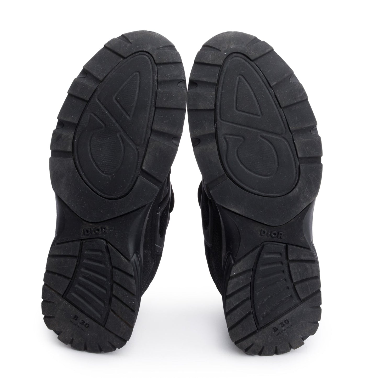 Christian Dior Black/Grey Mesh Technical Fabric B30 Sneakers, Size 413