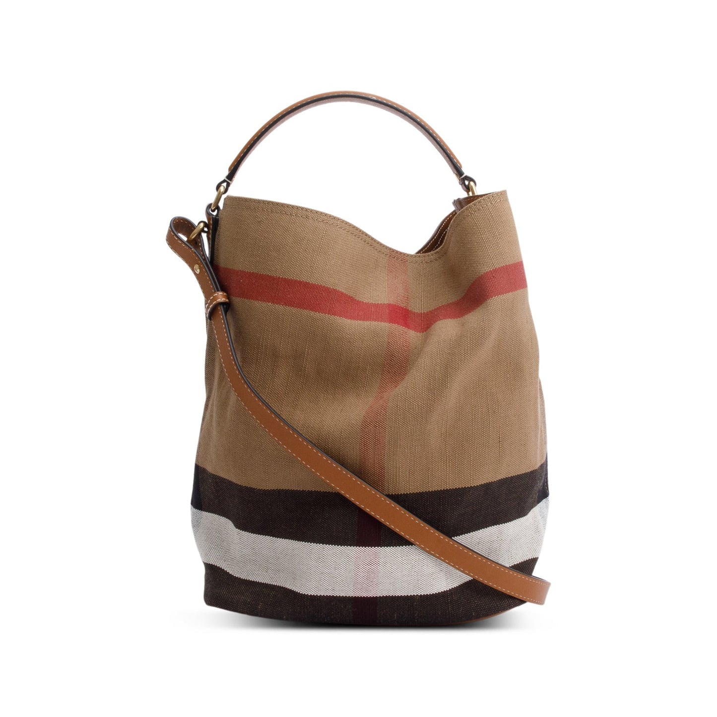 Burberry Mega Check Medium Ashby Hobo Bag
