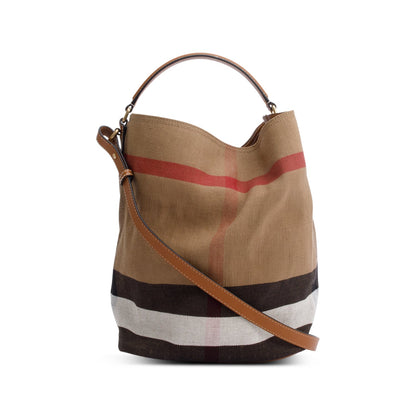 Burberry Mega Check Medium Ashby Hobo Bag