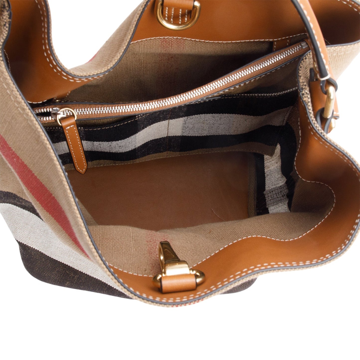 Burberry Mega Check Medium Ashby Hobo Bag