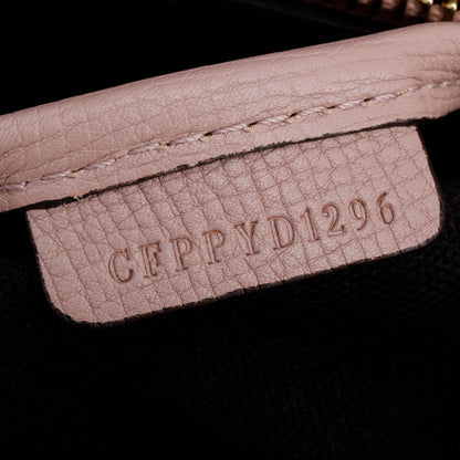 Burberry Pink Calfskin Leather House Check Medium Banner Tote