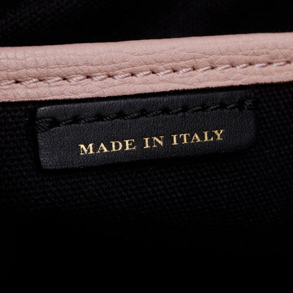 Burberry Pink Calfskin Leather House Check Medium Banner Tote