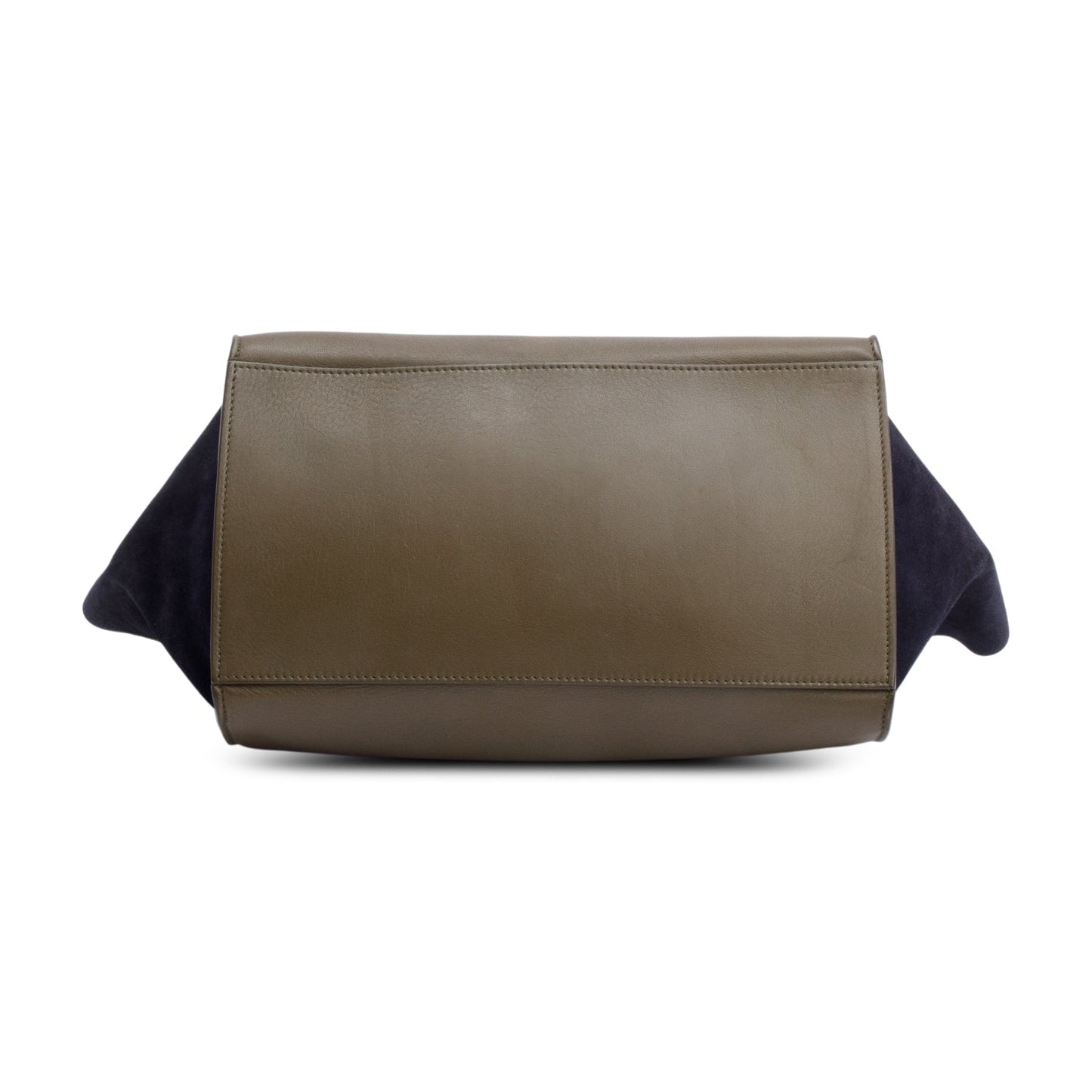 Celine Tricolor Calfskin Leather and Suede Medium Trapeze Bag