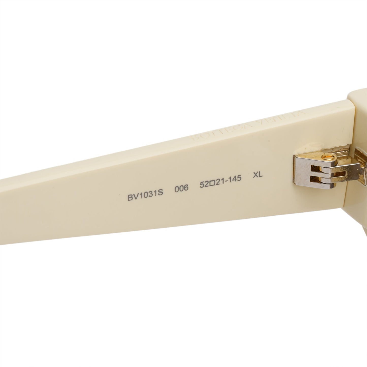 Bottega Veneta BV1031S Ivory Acetate Angle Hexagonal Sunglasses