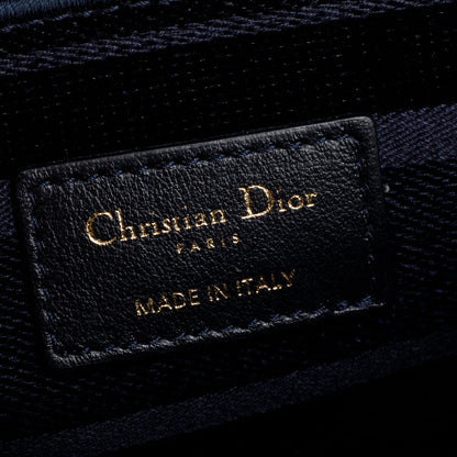 Christian Dior 2020 Navy Toile De Jouy Embroidery Medium Lady D-Lite Bag