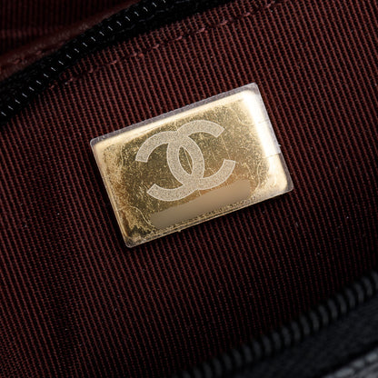 Chanel 2021 Black Quilted Caviar Leather Classic Wallet on Chain